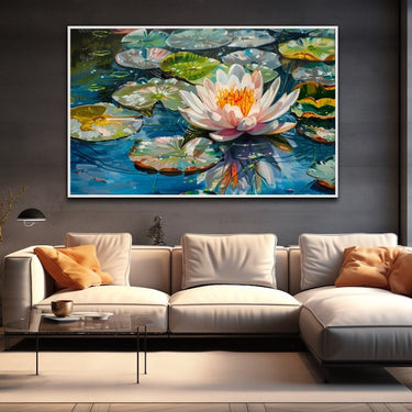 Water Lily Acrylic Painting